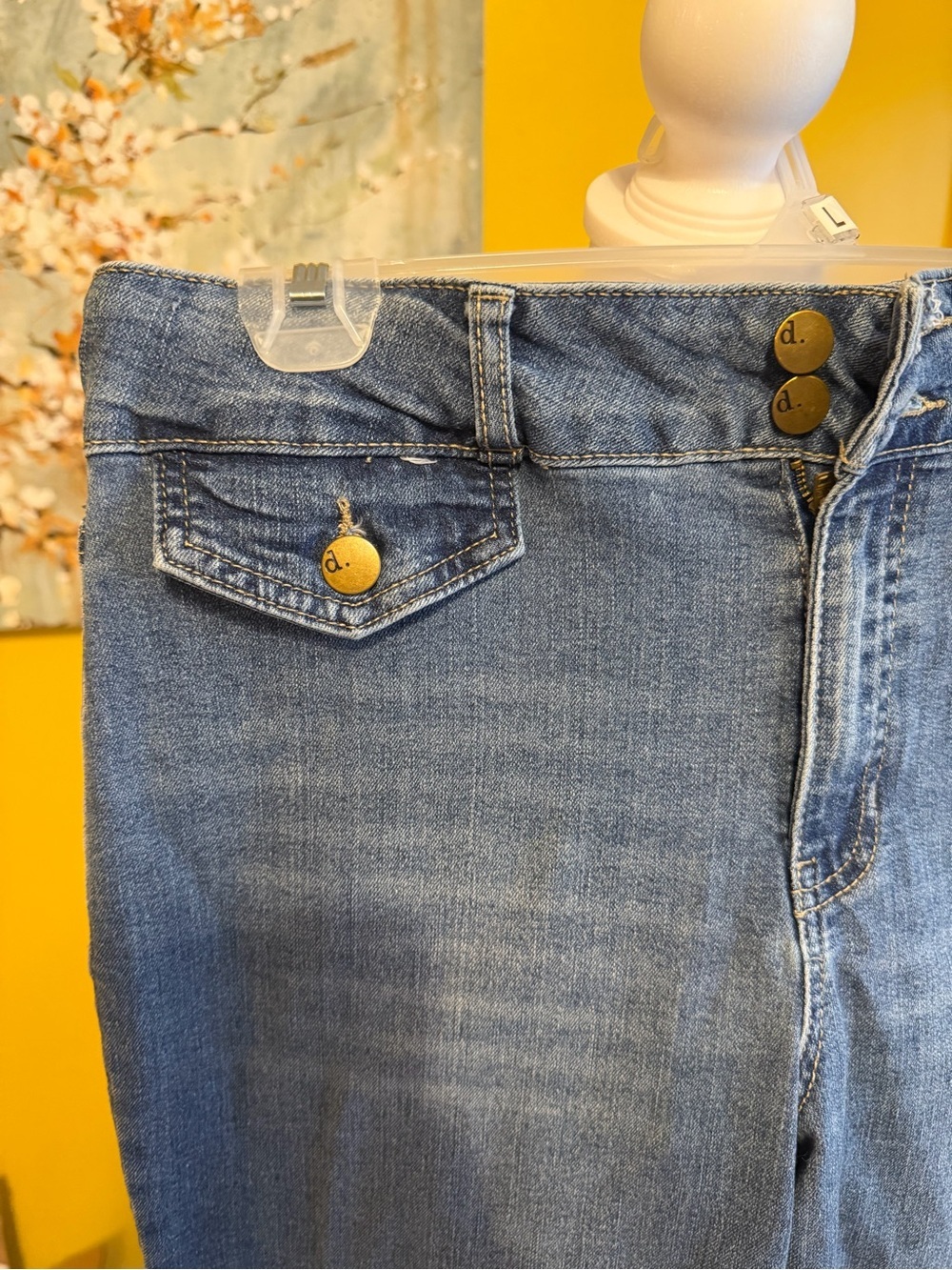 d. jeans Classic Blue Flare Wide-Leg Jeans - Picture 3 of 4